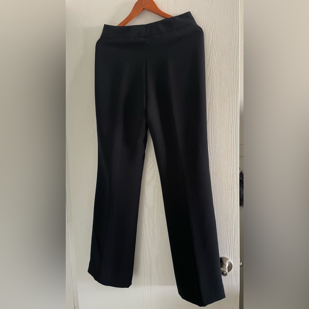 Tahari Black Straight Leg Pants Versatile Elegance - Picture 3 of 7